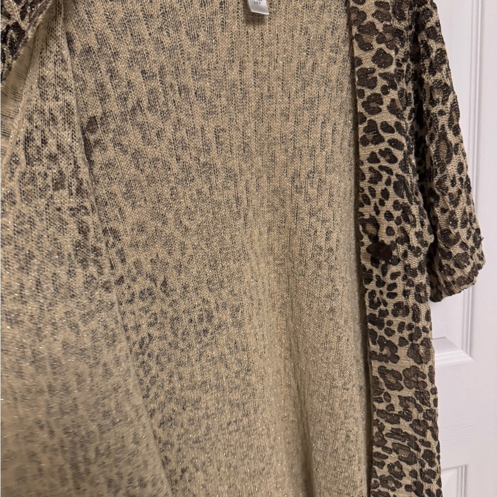 Chico's Leopard Print Button Down Short Sleeve Ca… - image 5